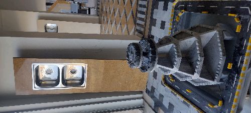 Brown and white sneaker